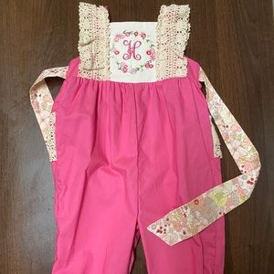 Ricrac & Ruffles “H” flutter sleeve romper